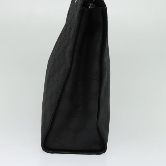 GUCCI Bamboo GG Canvas Hand Bag Nylon Black Silver - Picture 5 of 16